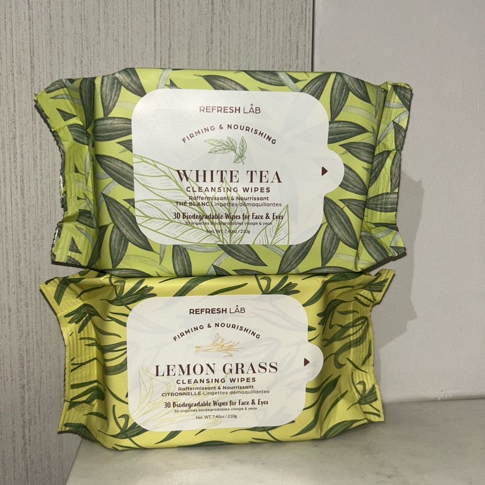 Refresh Lab White Tea & Lemon Grass Cleansing Wipes